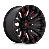 Quake D829 Gloss Black Milled Red