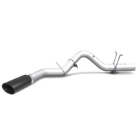 17+ GM Duramax L5P 2500/3500 Monster Exhaust System - SS Single Exhaust w/ Black Tip
