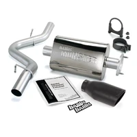 04-06 Jeep 4.0L Wrangler Unlimited Monster Exhaust Sys - SS Single Exhaust w/ Black Tip
