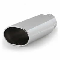 Tailpipe Tip Kit - SS Obround Slash Cut - Chrome - 4in Tube - 5in X 6in X 14in