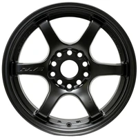 57DR 15x8.0 +28 5x114.3 Semi Gloss Black Wheel