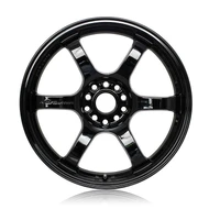 57DR 17x9.0 +38 5x114.3 Glossy Black Wheel