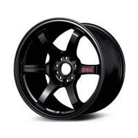 57DR 18x9.5 +38 5x114.3 Semi Gloss Black Wheel