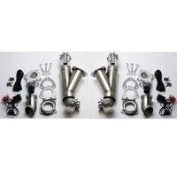 2.25in Alum Mild Steel Electronic Dual Slip Fit Exhaust Cutout w/Band Clamps
