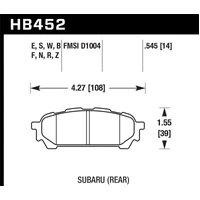 Hawk 03-05 WRX D1004 HPS Street Rear Brake Pads