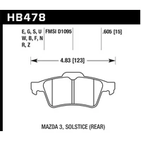 2007-2010 Chevrolet Cobalt SS (With Brembo Brakes) HPS 5.0 Rear Brake Pads