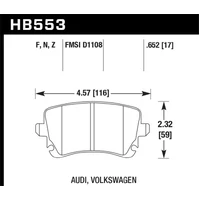 07-11 Audi S6 HPS 5.0 Rear Brake Pads