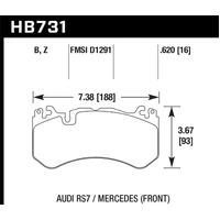 13-16 Mercedes SL Class / 16-17 Audi RS7 Performance Ceramic Front Brake Pads