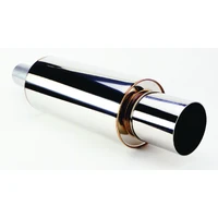 Universal SS Hi-Power Muffler (120mm tip / 75mm piping)