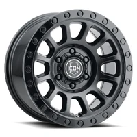 Hulse 17 X 8.5 6 X 5.5 0mm Offset 4.75in BS Double Black