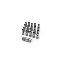 Steel 50mm Open Ended Lug Nuts M12x1.50 - Silver