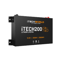 iTECH200SS Super Slim Deep Cycle Lithium Battery with Bluetooth LiFePO4 200Ah