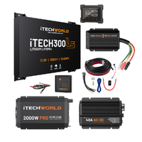 Complete Ultra Slimline Canopy Dual Battery Kit 300Ah Lithium