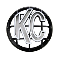 5in. Round ABS Stone Guard for Apollo Lights (Single) - Black w/White KC Logo