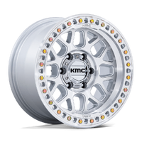Grs KM549 17x8.5 5x127 0mm Gloss Silver Machined Face