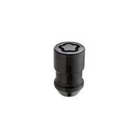 Wheel Lock Nut Set - 4pk. (Cone Seat) M12X1.5 / 19mm & 21mm Dual Hex / 1.46in. Length - Black