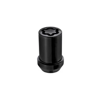 Wheel Lock Nut Set - 4pk. (Tuner / Cone Seat) M12X1.25 / 13/16 Hex / 1.24in. Length - Black