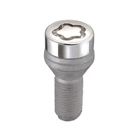 Wheel Lock Bolt Set - 4pk. (Cone Seat) M12X1.5 / 17mm Hex / 25.5mm Shank Length - Chrome