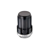SplineDrive Lug Nut (Cone Seat) M12X1.5 / 1.24in. Length (4-Pack) - Black (Req. Tool)