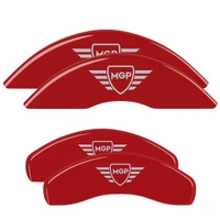 Set Of 4 Caliper Covers Engraved Front And Rear Red Finish Silver Characters 2018-2019 Buick Regal Caliper Covers