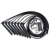 Universal Ultra 40 Long Handle Hemi Plug Ends Black Remote Coils Wire Set