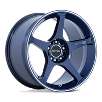 Battle V MR159 18x8.5 5x114.3 +35mm Obsidian Blue Machined