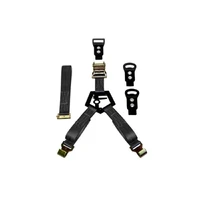 Bed Mounted Rapid Tire Strap Universal - Gloss Black - Black Strap
