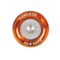 NRG Fender Washer Kit w/Rivets For Metal (Orange) - Set of 10