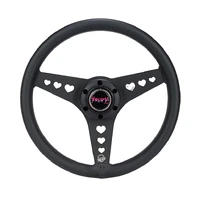 NRG All Aluminum Steering Wheel 330mm - Heart Cut Out- Ergonomic Grip- Anadized Silver