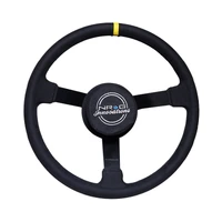 NRG Reinforced Steering Wheel (380mm) Nascar/ Alcantara 3 Spoke w/ NRG Logo/ Removable Crushed Pad