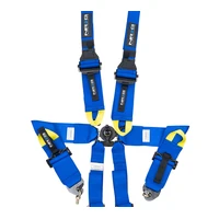 NRG FIA 6pt 2in. Shoulder Belt for HANS Device/ Rotary Cam Lock Buckle/ 3in. Waist Belt - Blue