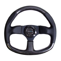NRG Shiny Black Forged Carbon Fiber Steering Wheel 320mm Flat Bottom