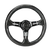 NRG Carbon Fiber Steering Wheel 350mm / 1.5in Deep Dish w/ Carbon Fiber Center Spoke