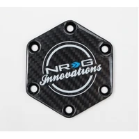 NRG Carbon Fiber Horn Delete Button Circular Logo Front/ Back