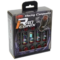 16+4 Locks Neocro R40 Iconix W/ Plastic Cap Black - 12X1.25