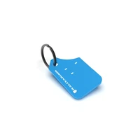 Rally Armor Mini UR Mud Flap Keychain - Blue w/ White Logo