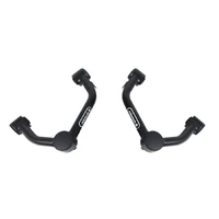 Front Upper Strongarms For 2015-2024 F-150 2WD And 4WD Lowered Pair Of Tubular Control Arms W/ Rubber Bushings And Ball Joints Powder Coated Satin
