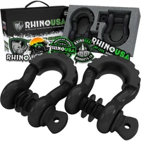 3/4In D-Ring Shackle Set (2-Pack) Matte Black