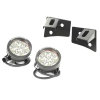 07-18 Jeep Wrangler JK Round Windshield LED Light Kit w/ Brackets