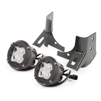 97-06 Jeep Wrangler TJ Round Cube Windshield LED Kit w/ Brackets