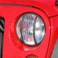 07-18 Jeep Wrangler JK Black Headlight Euro Guards