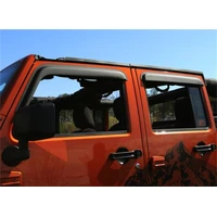 Window Visors Matte Black 07-18 4-Door Jeep Wrangler