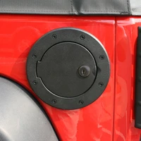 Locking Gas Cap Door Black Alum 07-18 Jeep Wrangler JK