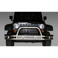 3-In Front Tube Bumper Stainless 07-18 Jeep Wrangler