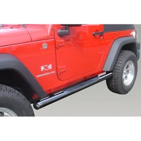 3-In Round Side Steps Black 07-18 2-Door Jeep Wrangler