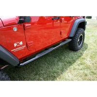 3-In Round Side Steps Black 07-18 4-Door Jeep Wrangler