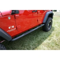 3 In Round Tube Steps Black 07-18 Jeep Wrangler Unlimited JK