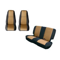 Seat Cover Kit Black/Tan 80-90 Jeep CJ/YJ