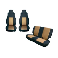 Seat Cover Kit Black/Tan 91-95 Jeep Wrangler YJ