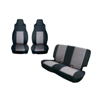 Seat Cover Kit Black/Gray 97-02 Jeep Wrangler TJ